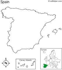 Comes in ai, eps, pdf, svg, jpg and png file formats. Spain Outline Map