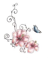Yes I Finally Found It This Is What I Want By My Scar Only Orange Flowers And A Monarch Butterfl Hibiscus Tattoo Hibiscus Flower Tattoos Flower Tattoo Designs