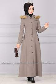 Modaselvim Kaban Kurk Kapsonlu Kase Kaban 81295pd194 Vizon Muslim Fashion Dress Fashion Muslim Fashion