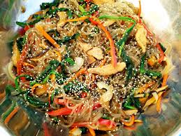 I Will Show You An Easy Way To Make Japchae Chapchae Korean Glass Noodles This Printable Recipe Includes Step Korean Glass Noodles Recipes Glass Noodles