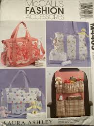 McCALL'S PATTERN 4403 LAURA ASHLEY CAR ORGANIZER TOTE & DIAPER BAG UNCUT NEW