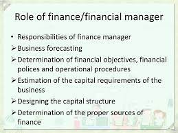 Financial manager's responsibilities to employers. Roles And Responsibilities Of Financial Managers My Best Writer