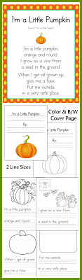I M A Little Pumpkin Poem Copy Work Created For Prek 1st Grade And Provides 2 Line Sizes To Accommodate W Fall Preschool Preschool Songs Halloween Preschool