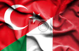 Auf welchen kontinenten liegt türkei? Winkenden Flagge Von Italien Und Der Turkei Fototapete Fototapeten Vereinbarungen Diplomatie Ubersetzung Myloview De