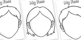 A mask with a gap in front of the mouth. Blank Face Templates With Features By Twinkl Printable Resources