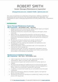 Thinking of responding to that ad for a utility maintenance supervisor position? Maintenance Supervisor Resume Samples Qwikresume