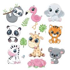 Cute Zoo Animals Clipart Png Eps Australian Animals Clipart Etsy Animal Clipart Zoo Animals Cute Cartoon Animals