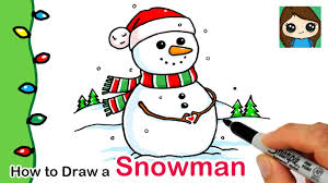 You can shade in step 6. How To Draw A Snowman Christmas Series 4 Youtube