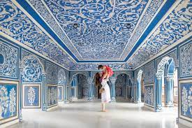 Architecture Sukh Niwas Blue Room City Palace Jaipur India 2048 X 1365 City Palace Jaipur Blue Rooms Jaipur