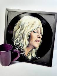 Christine Mcvie Art Painted Vinyl Record