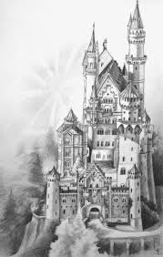 Neuschwanstein Castle Castle Drawing Castle Sketch Neuschwanstein Castle