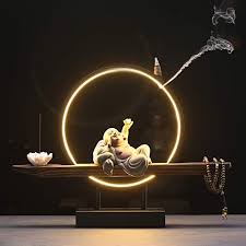 Creative Backflow Incense Holder Light Buddhism Ceramic Backflow Incense Burner Waterfall Backflow Smoke Backflow In Incense Holder Tea Ceremony Incense Burner