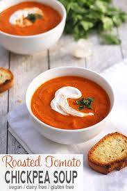 Roasted Tomato Chickpea Soup Recipe Roasted Tomatoes Chickpea Soup Vegan Recipes Healthy
