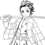 New unique collection of excellent quality images. Demon Slayer Coloring Page