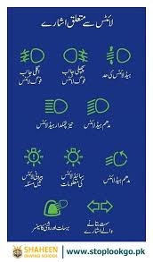 Dashboard Lights Stop Look Go Traffic Police Traffic Signs Driving School