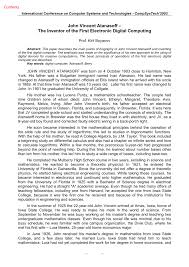 Pdf John Vincent Atanasoff The Inventor Of The First Electronic Digital Computing