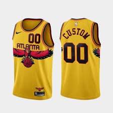 Dikembe mutombo atlanta hawks hardwood classics throwback nba swingman jersey. Men S Atlanta Hawks Custom 2022 City Throwback 90s Gold Jersey Inconceivablejames On Artfire