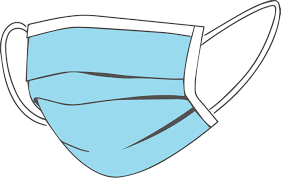 Virus Surgical mask Illustration blue - EuroTimes