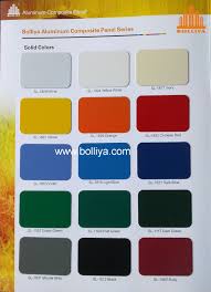 Color Chart Solid Colors Guangdong Bolliya Metal