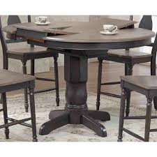 Hamisi Counter Height Extendable Butterfly Leaf Solid Wood Dining Table Counter Height Pub Table Dining Table In Kitchen Oval Table Dining