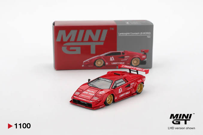 MINI GT #1100 Lamborghini Countach LB-WORKS Red - Box