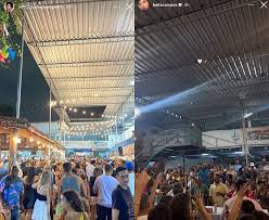 Bella Campos tem recaída com o ex em noite de samba no Rio