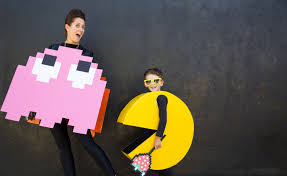 Needless to say i now have pacman chasing a ghost on my leg…. Diy Kids Pac Man Halloween Costume The Effortless Chic