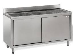 With quality centric approach, we are successfully engaged in providing supreme quality range of kitchen cabinets. Kitchen Sink Cabinet With Legs 60 Line Ilsa For Commercial Kitchens
