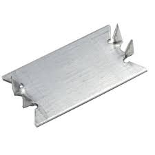 ' wire protection plate, mounting accessories, material steel, black color, for use with metal or wood studs, protects electrical, datacom, and plumbing from drywall screws function, corrosion. Raco Galvanized Steel Cable Protector Nailing Spur At Menards