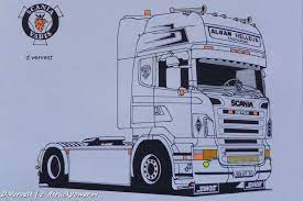 Een flink deel van onze wegen wordt gevuld met vrachtwagens. Kleurplaten Scania V8 Logo