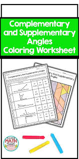 This Complementary And Supplementary Angles Resource Is A Coloring Activity That Allows Students To Practice F Supplementary Angles Color Worksheets Worksheets