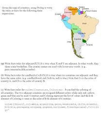 Horarios para ver chile vs. Given The Map Of Countries Using Prolog To Write Chegg Com