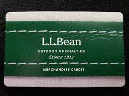 ll bean gift card valued at 116 23