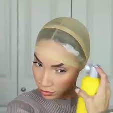Applying A Wig With Bald Cap Method Video Front Lace Wigs Human Hair Human Hair Lace Wigs Diy Wig