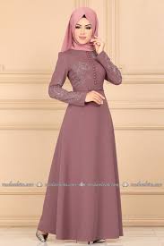 Modaselvim Elbise Fiyonk Kemerli Tasli Elbise 8340w153 Gul Kurusu Islami Giyim Elbiseler Elbise Modelleri