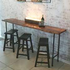 Perfect for entertaining, extra sitting or just to make a space useful. Reclaimed Wood Bar Height Table Natural Edge Furniture Sofa Etsy