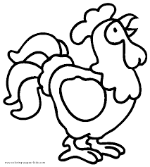 Rooster Color Page Farm Animal Coloring Pages Animal Coloring Pages Chicken Coloring Pages