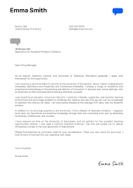 Maybe you would like to learn more about one of these? Assistant Professor Statistics Cover Letter Example Kickresume