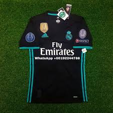 Real madrid jersey away 2017/18 adidas, fabric 100% polyester climacool, rib crew neck with insert with a v on the front, short sleeves. Real Madrid Ucl Jersey 2018
