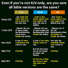 Why We Rather Stick To The Kjv Bible Not To Be Confused