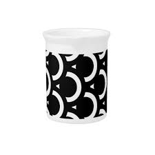 Black And White Pitcher Abstract Pattern Black And White Beverage Pitcher Christmas Giftwrap Xmas Wrappingpaper Tissuepaper White Drinks Holiday Stickers Custom Christmas