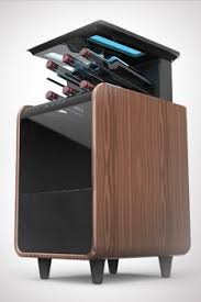 T Cellar Is A Side Table With A Wine Refrigerator In A Pop Up Structure For Single Person Households Reddot Designaward Designconcept Prototype Ready To L