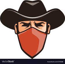 Angry Thug In Mask Cowboy Robber Bandit In Hat Vector Image Affiliate Mask Cowboy Angry Thug Ad Hat Vector Bandit Icon Set Vector