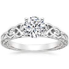 18k White Gold Aberdeen Diamond Ring Celtic Wedding Rings Irish Engagement Rings Celtic Engagement Rings