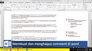 Cara Membuat Dan Menghapus Comment Di Word Tutorial89 Tutorial Microsoft Word Di Video Ini Kita Akan Belajar Bagaimana Cara Words Videos Tutorial Tutorial