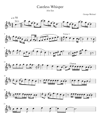 Playing careless whispers on my clarinet Careless Whisper Alto Saxophone Saxophone Sheet Music Alto Sax Sheet Music Saxophone Music