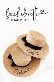Personalized Boater Hats Beach Bachelorette Party Outfit Bachelorette Party Hat Bachelorette Party Planning