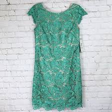 Eliza J Lace Cap Sleeve Shift Dress Size 16 125 00