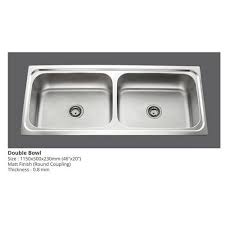 Kitchen sinks that are larger than 36 in length are considered oversized sinks. Sonet Silver Double Bowl Kitchen Sink Size 1150x500x230 Mm Id 22404055097