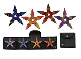 Add to favorites mini ninja star silicone mold palette of 4. Throwing Star Set Tie Dye Ninja 4 Piece Rainbow Pack Metal